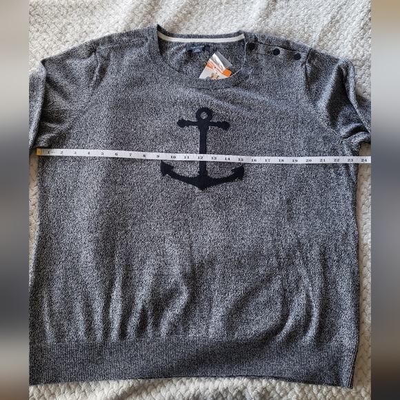 NAUTICA  long sleeve anchor intrasia sweater size XXL cotton 100% new - Picture 8 of 9